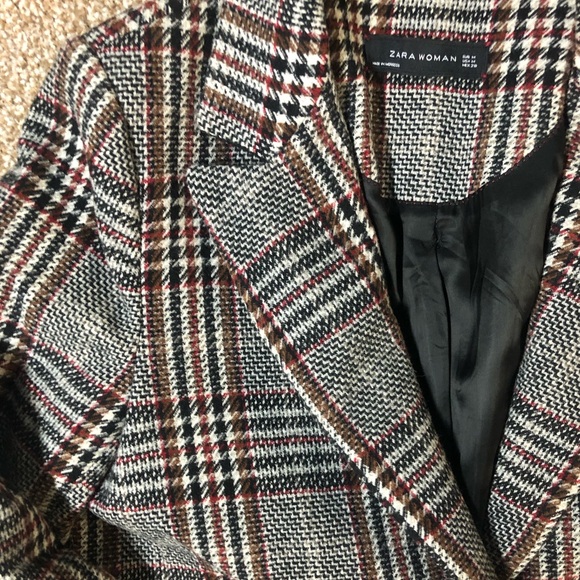 ZARA WOOL LONG BLAZER COAT - Picture 2 of 10